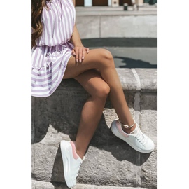 RunwayLe sue scarpe da ginnastica bianche bianco rosa 1