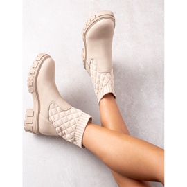 Seastar Stivali comodi con un calzino beige 1