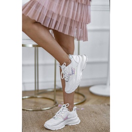 Sneakers bianche da ragazza moderna grigio 2