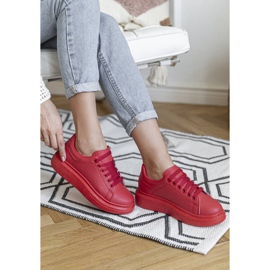 Scarpe da ginnastica rosse da donna di sfilata rosso 1