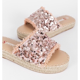 Pantofole con paillettes rosa Strawberry Field 1