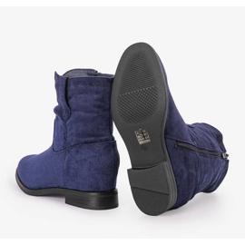 Stivali blu navy su una zeppa Buenna coperta 1