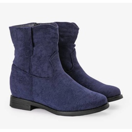 Stivali blu navy su una zeppa Buenna coperta 2