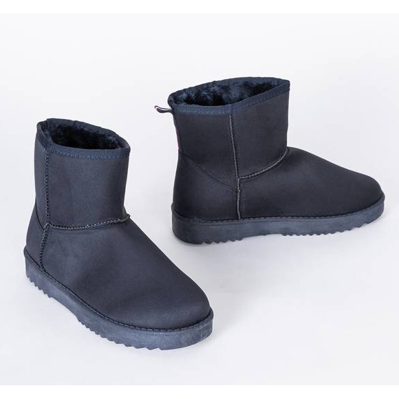 Stivali da neve con suola piatta blu navy di Emmie 1