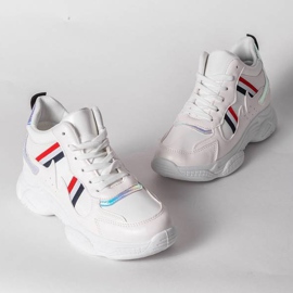 Brutte scarpe bianche su una grossa suola Lexi bianca multicolore 1