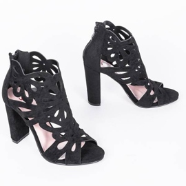 Stivali neri con ritagli di Leah nero 1