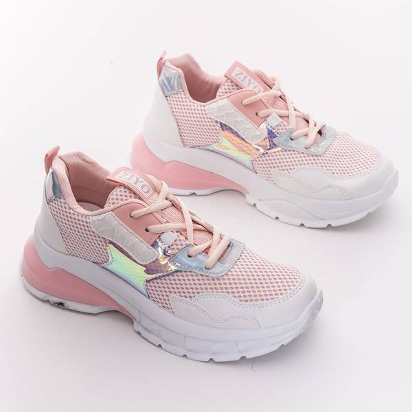 Sneakers da donna rosa Modern Girl's bianca 1