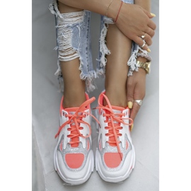 Sneakers rosa neon Bling! Bling! bianca 2
