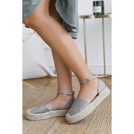 Espadrillas grigie sulla piattaforma Summer beige grigio 2