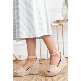 Espadrillas beige sulla zeppa Holiday Vibes 1