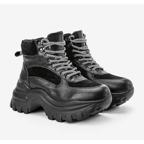 Sneakers nere sulla piattaforma Big City Girl nero 1