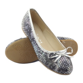 American Club Ballerine grigie americane C061 per ragazze grigio 3