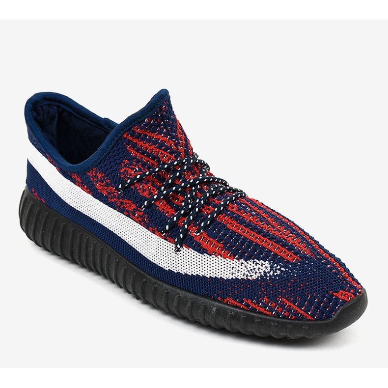 Scarpe sportive blu navy A3737-4 rosso 1