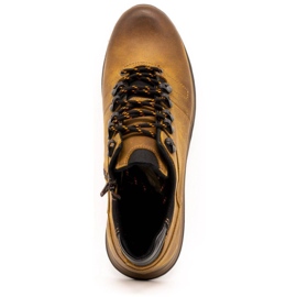 Olivier Scarpe da uomo stivaletti in pelle 920MP rosso marrone giallo 2