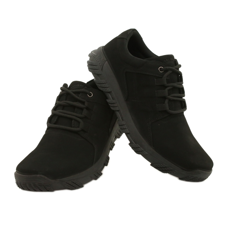 Scarpe da uomo comfort nere American Club CY18/21 nero 4