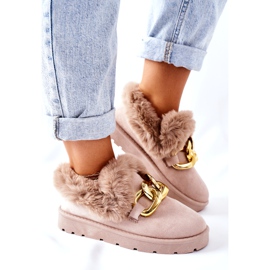 PB1 Pantofole da donna con catena dorata Beige Ardrums 2