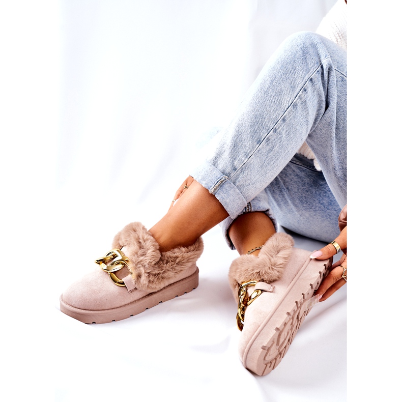PB1 Pantofole da donna con catena dorata Beige Ardrums 5