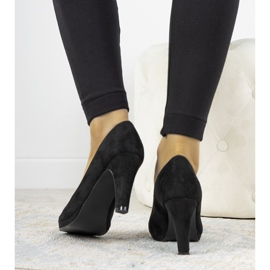 Décolleté nere su palo in ecopelle Sara nero 1