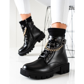 Seastar Lavoratori con catene di moda nero 1