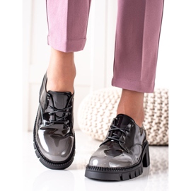 S. BARSKI Scarpe laccate S.BARSKI nero grigio 2