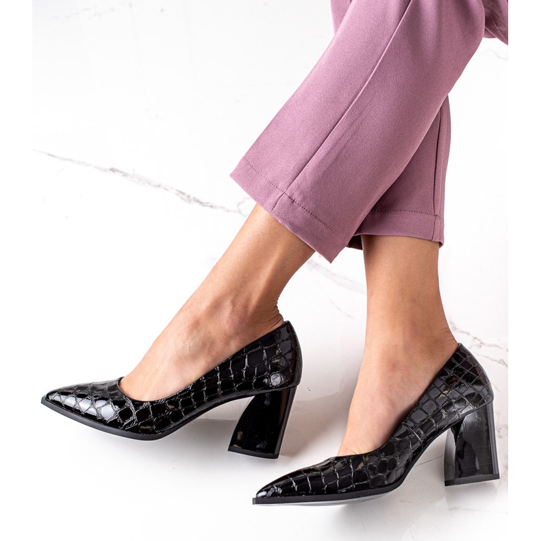 S. BARSKI Décolleté Con Ecopelle S.BARSKI nero 1