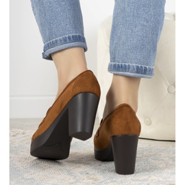 Mocassini marroni sul post Himmel marrone 1