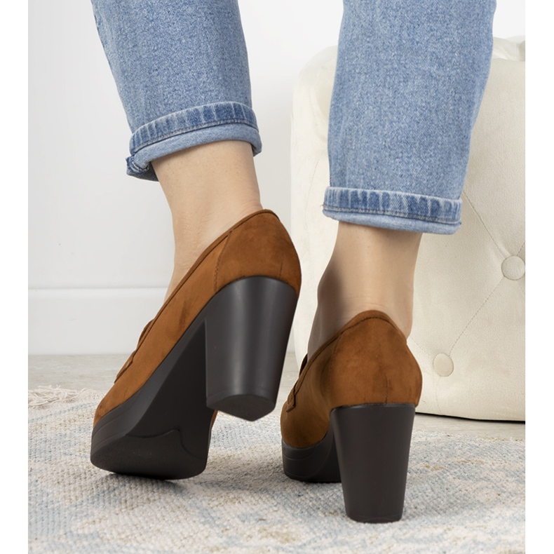 Mocassini marroni sul post Himmel marrone 1