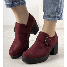 Scarpe brogue bordeaux sul posto di Leonie rosso 1