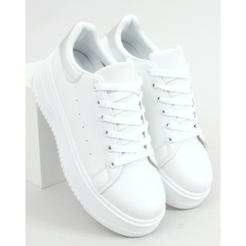 Sneakers da donna bianche T0YD8240-5 WHITE/SILVER bianca d'argento 2