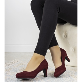 Décolleté bordeaux su stiletto Eiffel rosso 1