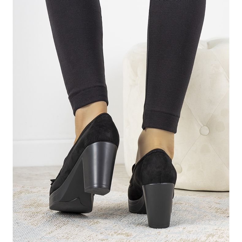 Mocassini neri sul post Himmel nero 1