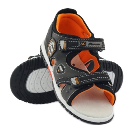 American Club Sandali con tacco americano 86948 grigio arancia 3