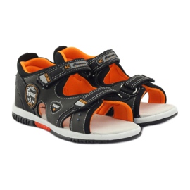 American Club Sandali con tacco americano 86948 grigio arancia 4