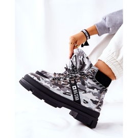 Stivali in pelle Trappers Big Star II274368 Moro Black bianca 2