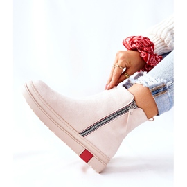 PS1 Stivaletti in pelle scamosciata Stivali Jodhpur sulla piattaforma Beige Nessa 2