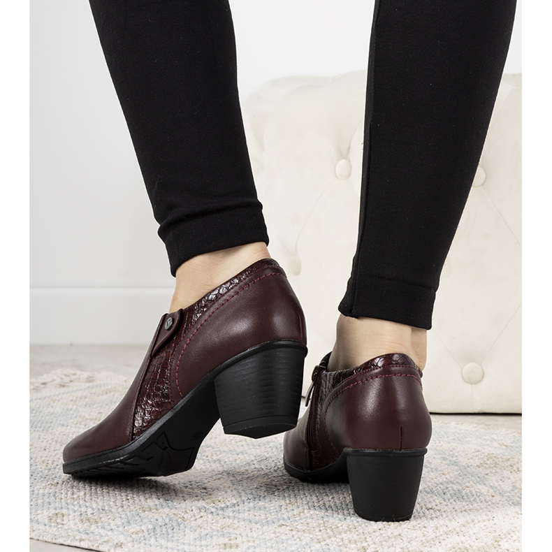 Scarpe brogue bordeaux sul posto di Stefanie rosso multicolore 1