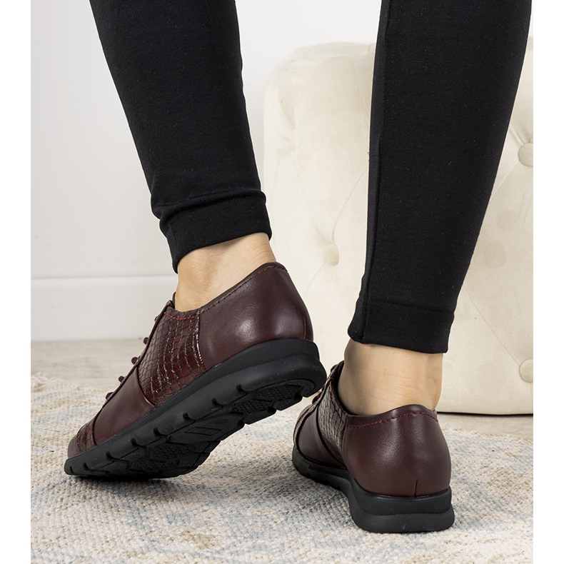 Scarpe da donna bordeaux di Olmos rosso 1