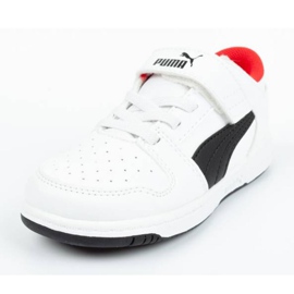 Puma Rebound Jr 370493 01 bianco nero 1