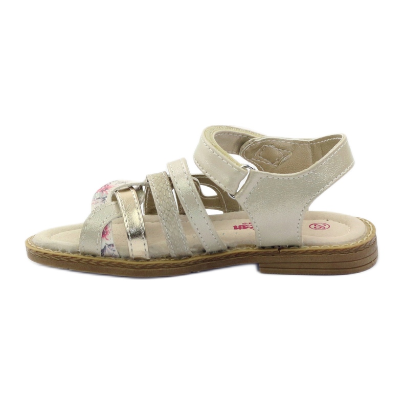 American Club American Sandals Girls per velcro 15079 beige/oro 2