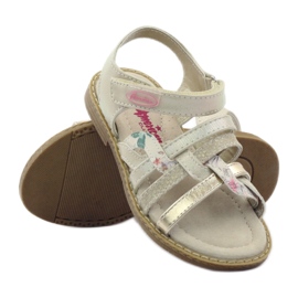 American Club American Sandals Girls per velcro 15079 beige/oro 3