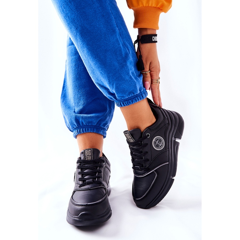 Scarpe sportive sulla piattaforma nera Big Star II274313 nero 2