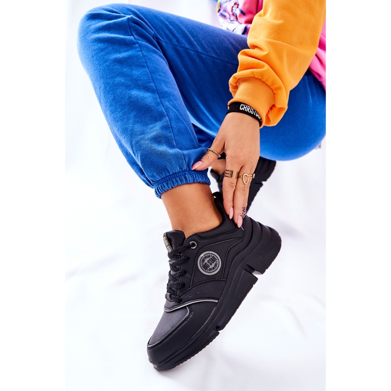 Scarpe sportive sulla piattaforma nera Big Star II274313 nero 1