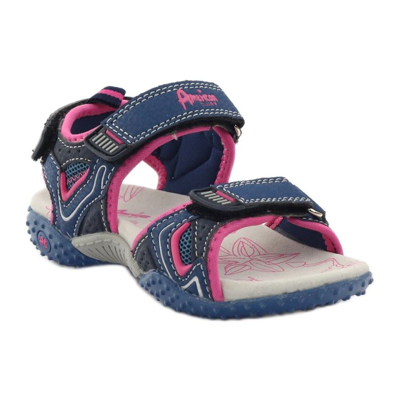 American Club Sandali sportivi da bambina americani 1617 multicolore rosa 1