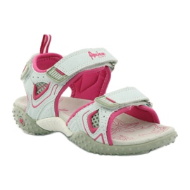 American Club Sandali sportivi da bambina americani 1617 bianco rosa 1
