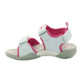 American Club Sandali sportivi da bambina americani 1617 bianco rosa 2