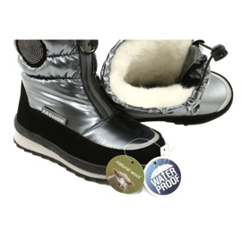 Evento Stivali da neve Stivali al ginocchio per bambini Miss❤E 21DZ23-4324 Grigio nero argento 8