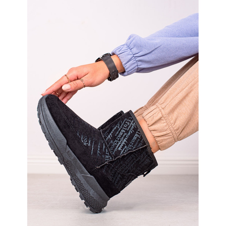 TRENDI Mukluki caldo sulla piattaforma nero 1