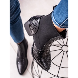 TRENDI Stivali Jodhpur alla moda neri nero 2