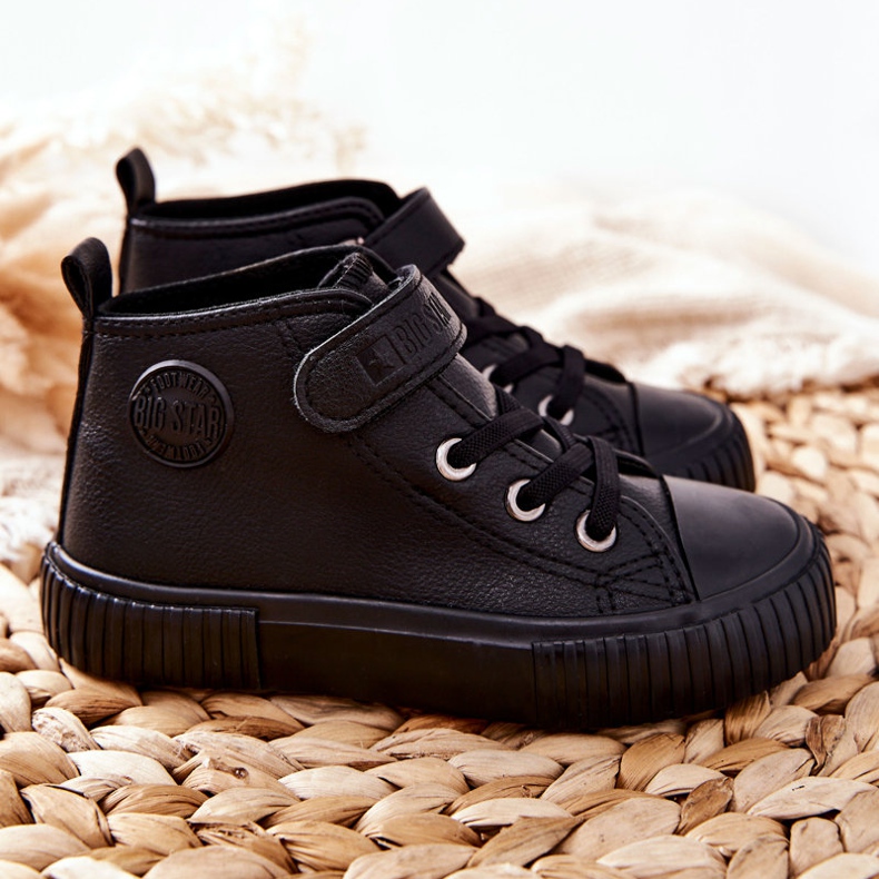Sneakers Alte Per Bambini Con Velcro Big Star II374016 Nere nero 2