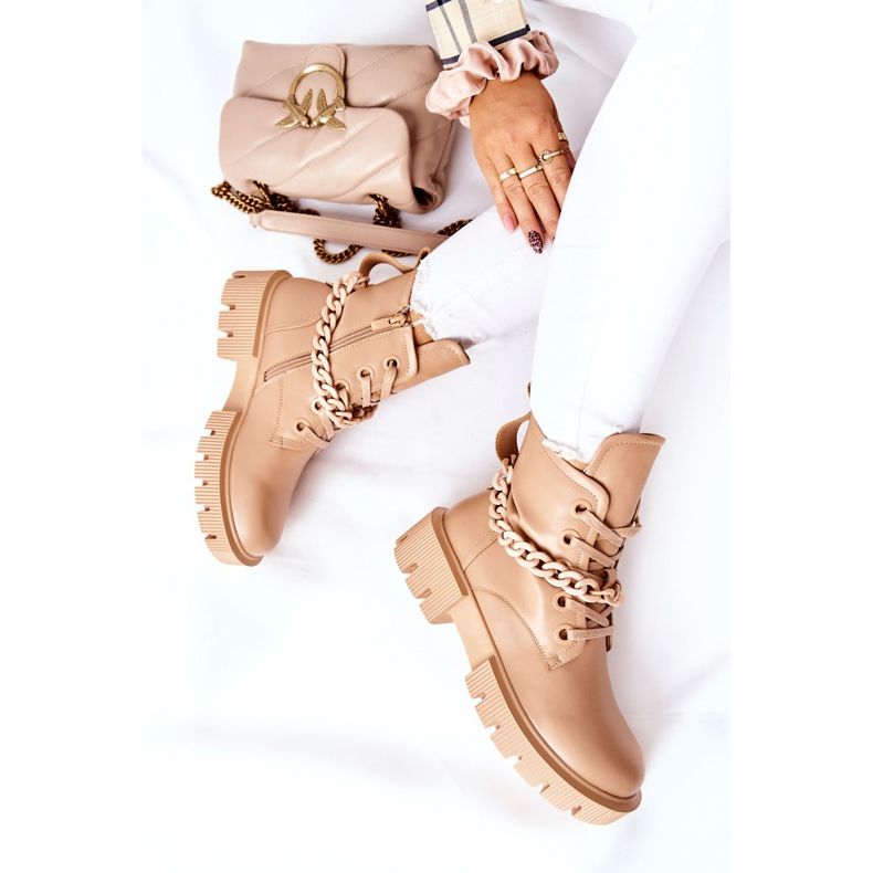 FB2 Stivali In Pelle Da Lavoro Beige Izzy marrone cachi 1
